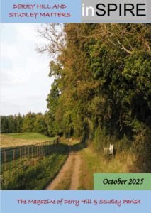 The front page of inspire magazine depicting a footpath next to the Bowood Golf Course.